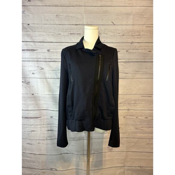 CAbi Jackets & Blazers - Cabi Chance Asymmetrical Moto Jacket Navy Blue Size M